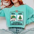 First Educate Then Celebrate Christmas Teacher Winter Break Comfort Colors Sweatshirt Chalky Mint First Educate Then Celebrate Christmas Teacher Winter Break Comfort Colors Sweatshirt Chalky Mint
