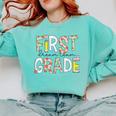 First Grade Dream Team 1st Grade Teacher First Day Of School Comfort Colors Sweatshirt Chalky Mint First Grade Dream Team 1st Grade Teacher First Day Of School Comfort Colors Sweatshirt Chalky Mint