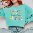 First Grade Dream Team Back To School 1st Grade Teacher Comfort Colors Sweatshirt Chalky Mint First Grade Dream Team Back To School 1st Grade Teacher Comfort Colors Sweatshirt Chalky Mint