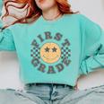 First Grade Teacher First Day Of 1st Grade Back To School Comfort Colors Sweatshirt Chalky Mint First Grade Teacher First Day Of 1st Grade Back To School Comfort Colors Sweatshirt Chalky Mint