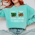 First Teach Then Thanksgiving I'm Earning A Break Teacher Comfort Colors Sweatshirt Chalky Mint