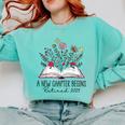 Floral Book a New Chapter Begins Retired Retirement Teacher Comfort Colors Sweatshirt Chalky Mint Floral Book a New Chapter Begins Retired Retirement Teacher Comfort Colors Sweatshirt Chalky Mint
