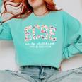 Floral ECSE Early Childhood Special Education SPED Teacher Comfort Colors Sweatshirt Chalky Mint Floral ECSE Early Childhood Special Education SPED Teacher Comfort Colors Sweatshirt Chalky Mint