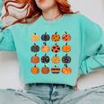 Folk Art Pumpkins Teacher Nurses Admin Witch Halloween Cute Comfort Colors Sweatshirt Chalky Mint Folk Art Pumpkins Teacher Nurses Admin Witch Halloween Cute Comfort Colors Sweatshirt Chalky Mint