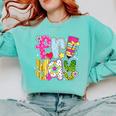 Fri-Yay Happy Friday Weekend Teacher Back To School Comfort Colors Sweatshirt Chalky Mint