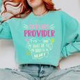 Full Heart Daycare Provider Nanny Au Pair Pre-K Teacher Comfort Colors Sweatshirt Chalky Mint
