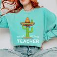 Fun Teacher Appreciation Humor Nacho Average Teacher Comfort Colors Sweatshirt Chalky Mint