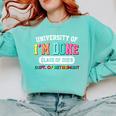 Fun University Of I'm Done Class Of 2025 Teacher Retirement Comfort Colors Sweatshirt Chalky Mint