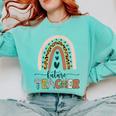 Future Teacher Boho Rainbow Leopard New Grad Student Comfort Colors Sweatshirt Chalky Mint Future Teacher Boho Rainbow Leopard New Grad Student Comfort Colors Sweatshirt Chalky Mint
