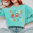 Future Teacher Costume For Kids Girls Boys Men Women Comfort Colors Sweatshirt Chalky Mint