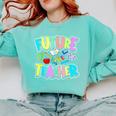 Future Teacher Kid's Career Comfort Colors Sweatshirt Chalky Mint Future Teacher Kid's Career Comfort Colors Sweatshirt Chalky Mint