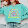 Future Teacher Rainbow Comfort Colors Sweatshirt Chalky Mint