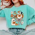 Ghost Reading Books Halloween Bow Spooky Teacher Student Comfort Colors Sweatshirt Chalky Mint Ghost Reading Books Halloween Bow Spooky Teacher Student Comfort Colors Sweatshirt Chalky Mint