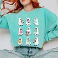 Ghost Reading Books Spooky Librarian Teacher Women Comfort Colors Sweatshirt Chalky Mint Ghost Reading Books Spooky Librarian Teacher Women Comfort Colors Sweatshirt Chalky Mint
