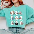 Ghosts With Books Library Halloween Men Women Kids Teacher Comfort Colors Sweatshirt Chalky Mint Ghosts With Books Library Halloween Men Women Kids Teacher Comfort Colors Sweatshirt Chalky Mint