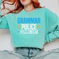 Grammar Police Comma Unit English Teacher Grammar Teacher For Men Women Comfort Colors Sweatshirt Chalky Mint