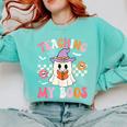 Groovy Teaching My Boos Teacher Ghost Halloween Teacher Comfort Colors Sweatshirt Chalky Mint Groovy Teaching My Boos Teacher Ghost Halloween Teacher Comfort Colors Sweatshirt Chalky Mint