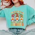 Groovy Thanksgiving With My Gnomie Women Teacher Fall Gnome Comfort Colors Sweatshirt Chalky Mint Groovy Thanksgiving With My Gnomie Women Teacher Fall Gnome Comfort Colors Sweatshirt Chalky Mint
