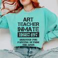 Halloween Art Teacher Prisoner Costume Comfort Colors Sweatshirt Chalky Mint Halloween Art Teacher Prisoner Costume Comfort Colors Sweatshirt Chalky Mint