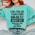 Halloween Calculus Teacher Prisoner Costume Comfort Colors Sweatshirt Chalky Mint