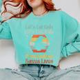 Halloween Lets Eat Kids English Teacher Costume Women Comfort Colors Sweatshirt Chalky Mint Halloween Lets Eat Kids English Teacher Costume Women Comfort Colors Sweatshirt Chalky Mint