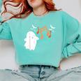 Halloween Music Note Ghost Teacher Fall Musical Instrument Comfort Colors Sweatshirt Chalky Mint Halloween Music Note Ghost Teacher Fall Musical Instrument Comfort Colors Sweatshirt Chalky Mint