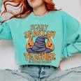 Halloween Scary Spanish Teacher No Costume Required For Men Women Comfort Colors Sweatshirt Chalky Mint Halloween Scary Spanish Teacher No Costume Required For Men Women Comfort Colors Sweatshirt Chalky Mint