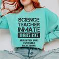 Halloween Science Teacher Prisoner Costume Comfort Colors Sweatshirt Chalky Mint Halloween Science Teacher Prisoner Costume Comfort Colors Sweatshirt Chalky Mint