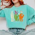 Halloween SPED Teacher Boo In ASL Boo Hands Sign Language Comfort Colors Sweatshirt Chalky Mint