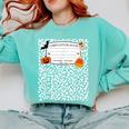 Halloween Teacher Composition Book Notebook Matching Group Comfort Colors Sweatshirt Chalky Mint