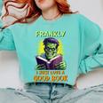 Halloween Teacher Librarian Frankenstein Reading Books Comfort Colors Sweatshirt Chalky Mint Halloween Teacher Librarian Frankenstein Reading Books Comfort Colors Sweatshirt Chalky Mint