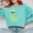 Halloween Teacher Six Seven 6 7 Skeleton Spooky Costume Comfort Colors Sweatshirt Chalky Mint Halloween Teacher Six Seven 6 7 Skeleton Spooky Costume Comfort Colors Sweatshirt Chalky Mint