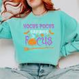 Halloween Teacher Or Student Hocus Pocus Everybody Focus For Men Women Kids Comfort Colors Sweatshirt Chalky Mint