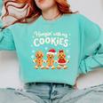 Hangin With My Cookies Gingerbread Christmas Teacher Comfort Colors Sweatshirt Chalky Mint Hangin With My Cookies Gingerbread Christmas Teacher Comfort Colors Sweatshirt Chalky Mint