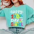 Happy 100th Day Of School 100 Days Of School Teacher Student Comfort Colors Sweatshirt Chalky Mint Happy 100th Day Of School 100 Days Of School Teacher Student Comfort Colors Sweatshirt Chalky Mint