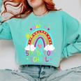 Happy 50th Days Of School Rainbow Teacher 50 Days Smarter Comfort Colors Sweatshirt Chalky Mint Happy 50th Days Of School Rainbow Teacher 50 Days Smarter Comfort Colors Sweatshirt Chalky Mint