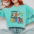 Happy First Day Of School PE Teacher Life Back To School Comfort Colors Sweatshirt Chalky Mint
