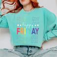 Happy Fri Yay Teacher Friday Saying Comfort Colors Sweatshirt Chalky Mint Happy Fri Yay Teacher Friday Saying Comfort Colors Sweatshirt Chalky Mint