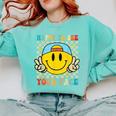 Happy To See Your Face Hippie Smile Back To School Teachers Comfort Colors Sweatshirt Chalky Mint Happy To See Your Face Hippie Smile Back To School Teachers Comfort Colors Sweatshirt Chalky Mint