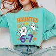 Haunted 67 Ghost Math Teacher Halloween Costume Math Pun Comfort Colors Sweatshirt Chalky Mint Haunted 67 Ghost Math Teacher Halloween Costume Math Pun Comfort Colors Sweatshirt Chalky Mint