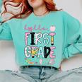Hello First Grade Teacher Coquette Pencil Bow Back To School Comfort Colors Sweatshirt Chalky Mint Hello First Grade Teacher Coquette Pencil Bow Back To School Comfort Colors Sweatshirt Chalky Mint