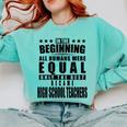 High School Teacher Personalized Comfort Colors Sweatshirt Chalky Mint High School Teacher Personalized Comfort Colors Sweatshirt Chalky Mint