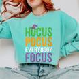 Hocus Pocus Everybody Focus Teacher Halloween Comfort Colors Sweatshirt Chalky Mint Hocus Pocus Everybody Focus Teacher Halloween Comfort Colors Sweatshirt Chalky Mint