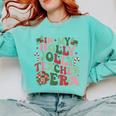 In My Holly Xmas Jolly Teacher Era Teacher Vibes Christmas For Men Women Kids Comfort Colors Sweatshirt Chalky Mint In My Holly Xmas Jolly Teacher Era Teacher Vibes Christmas For Men Women Kids Comfort Colors Sweatshirt Chalky Mint