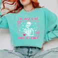 I'Ll Just Wait Until It's Quiet Spooky Teacher Halloween Comfort Colors Sweatshirt Chalky Mint I'Ll Just Wait Until It's Quiet Spooky Teacher Halloween Comfort Colors Sweatshirt Chalky Mint