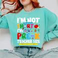 I'm Not Short I'm Pre-K Teacher Size Back To School Teacher Comfort Colors Sweatshirt Chalky Mint I'm Not Short I'm Pre-K Teacher Size Back To School Teacher Comfort Colors Sweatshirt Chalky Mint