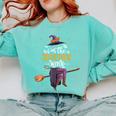 Im The Teacher Witch Halloween Matching Group Costume Comfort Colors Sweatshirt Chalky Mint