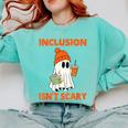 Inclusion Isn't Scary Shirt Halloween SLP Sped Teacher Comfort Colors Sweatshirt Chalky Mint