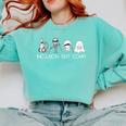 Inclusion Isn't Scary Slp Halloween Sped Teacher Ghost Mummy Comfort Colors Sweatshirt Chalky Mint