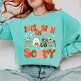 Inclusion Isn't Scary SLP Sped Teacher Halloween Comfort Colors Sweatshirt Chalky Mint Inclusion Isn't Scary SLP Sped Teacher Halloween Comfort Colors Sweatshirt Chalky Mint